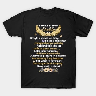 I Miss My Daddy In Heaven T-Shirt